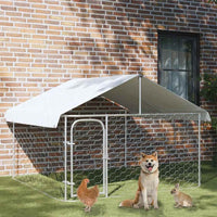 vidaXL Canil de exterior com telhado 100x100x150 cm