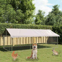 vidaXL Canil de exterior com telhado 100x100x150 cm
