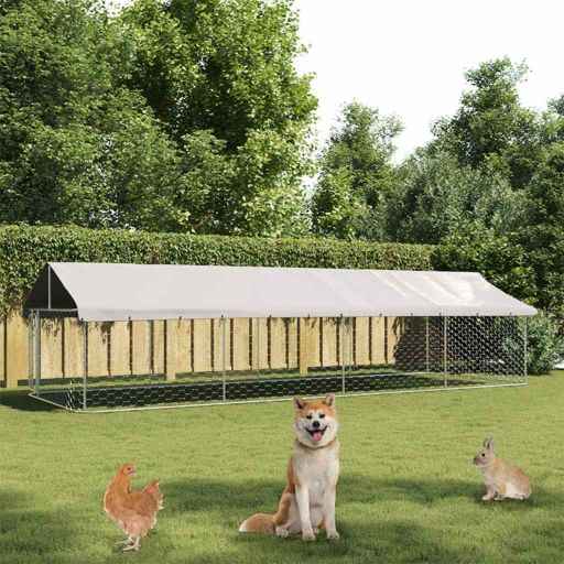 vidaXL Canil de exterior com telhado 100x100x150 cm