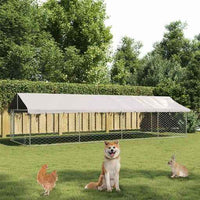vidaXL Canil de exterior com telhado 100x100x150 cm