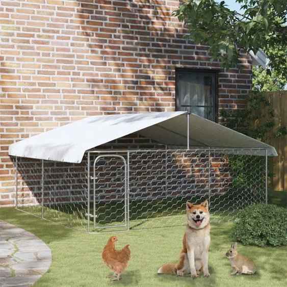 vidaXL Canil de exterior com telhado 100x100x150 cm
