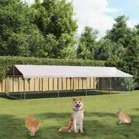 vidaXL Canil de exterior com telhado 100x100x150 cm