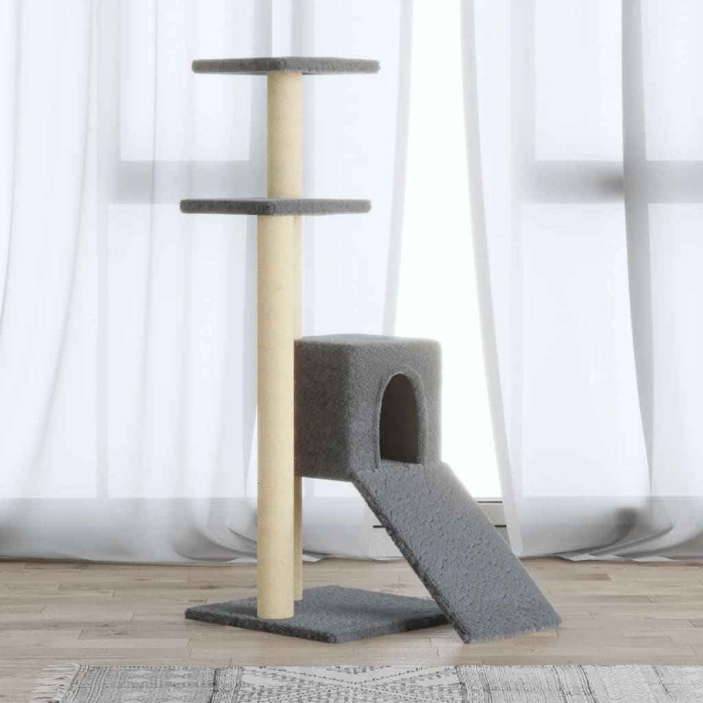 vidaXL Árvore para gatos c/ postes arranhadores sisal 92 cm cor creme