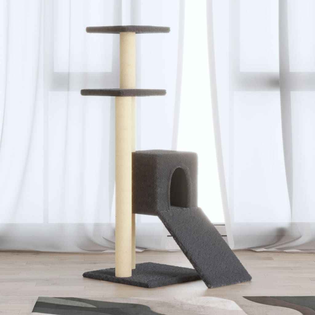 vidaXL Árvore para gatos c/ postes arranhadores sisal 92 cm cor creme