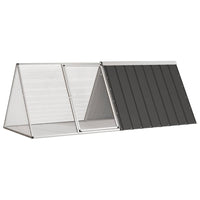 vidaXL Gaiola p/ coelhos 201,5x80,5x71 cm aço galvanizado antracite