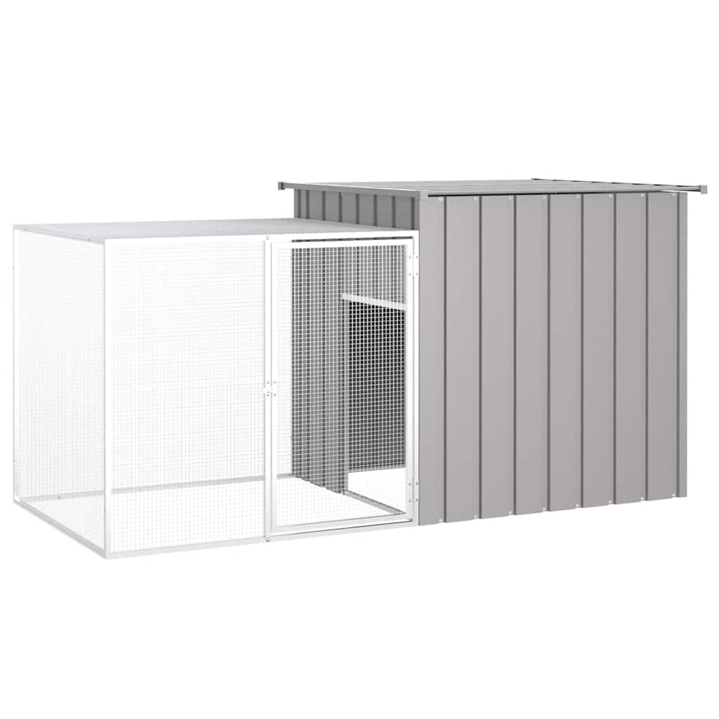vidaXL Galinheiro 200x91x100 cm aço galvanizado antracite