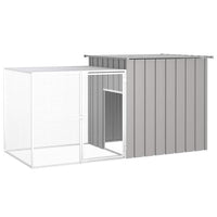 vidaXL Galinheiro 200x91x100 cm aço galvanizado antracite