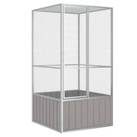 vidaXL Gaiola p/ pássaros 111x107x211,5 cm aço galvanizado antracite