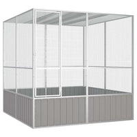 vidaXL Gaiola p/ pássaros 111x107x211,5 cm aço galvanizado antracite