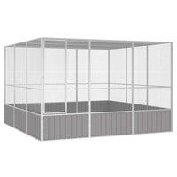vidaXL Gaiola p/ pássaros 111x107x211,5 cm aço galvanizado antracite