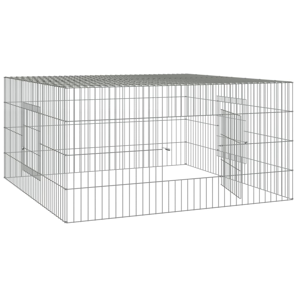 vidaXL Coelheira 110x110x55 cm ferro galvanizado