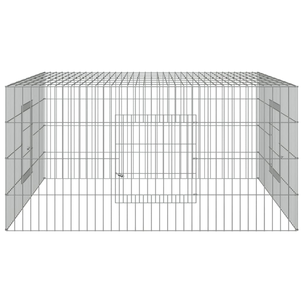 vidaXL Coelheira 110x110x55 cm ferro galvanizado