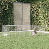 vidaXL Coelheira 110x110x55 cm ferro galvanizado