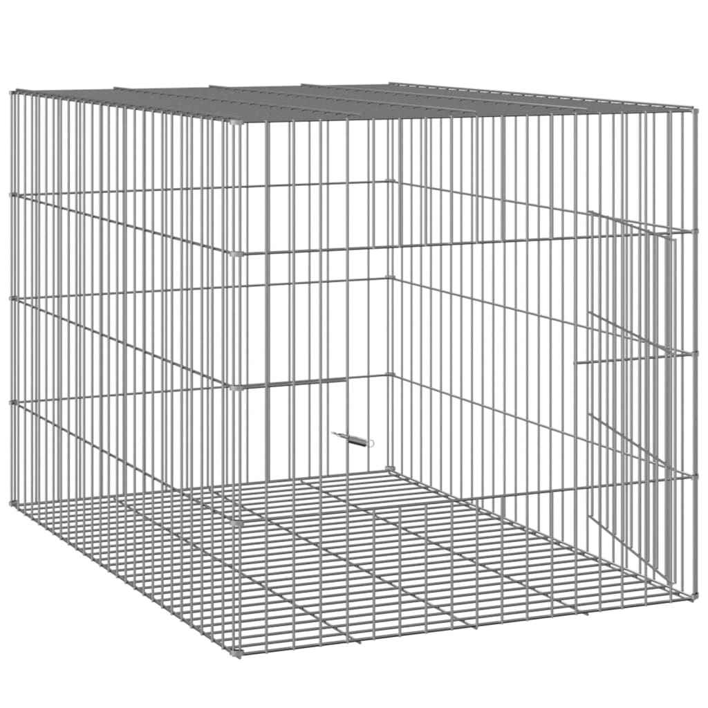 vidaXL Coelheira 78x54x54 cm ferro galvanizado