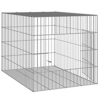 vidaXL Coelheira 78x54x54 cm ferro galvanizado
