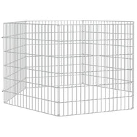 vidaXL Recinto exterior p/ animais 6 painéis 54x60cm ferro galvanizado