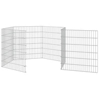 vidaXL Recinto exterior p/ animais 6 painéis 54x60cm ferro galvanizado