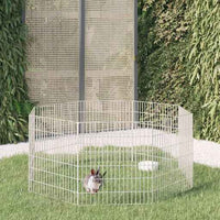vidaXL Recinto exterior p/ animais 6 painéis 54x60cm ferro galvanizado