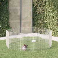 vidaXL Recinto exterior p/ animais 6 painéis 54x60cm ferro galvanizado
