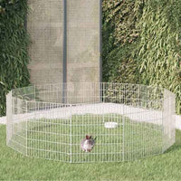 vidaXL Recinto exterior p/ animais 6 painéis 54x60cm ferro galvanizado