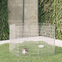 vidaXL Recinto exterior p/ animais 6 painéis 54x60cm ferro galvanizado