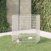 vidaXL Recinto exterior p/ animais 6 painéis 54x60cm ferro galvanizado