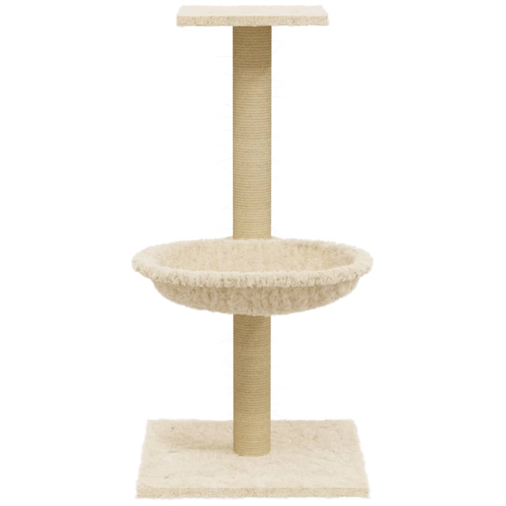 vidaXL Árvore para gatos com poste arranhador sisal 74 cm cinzento