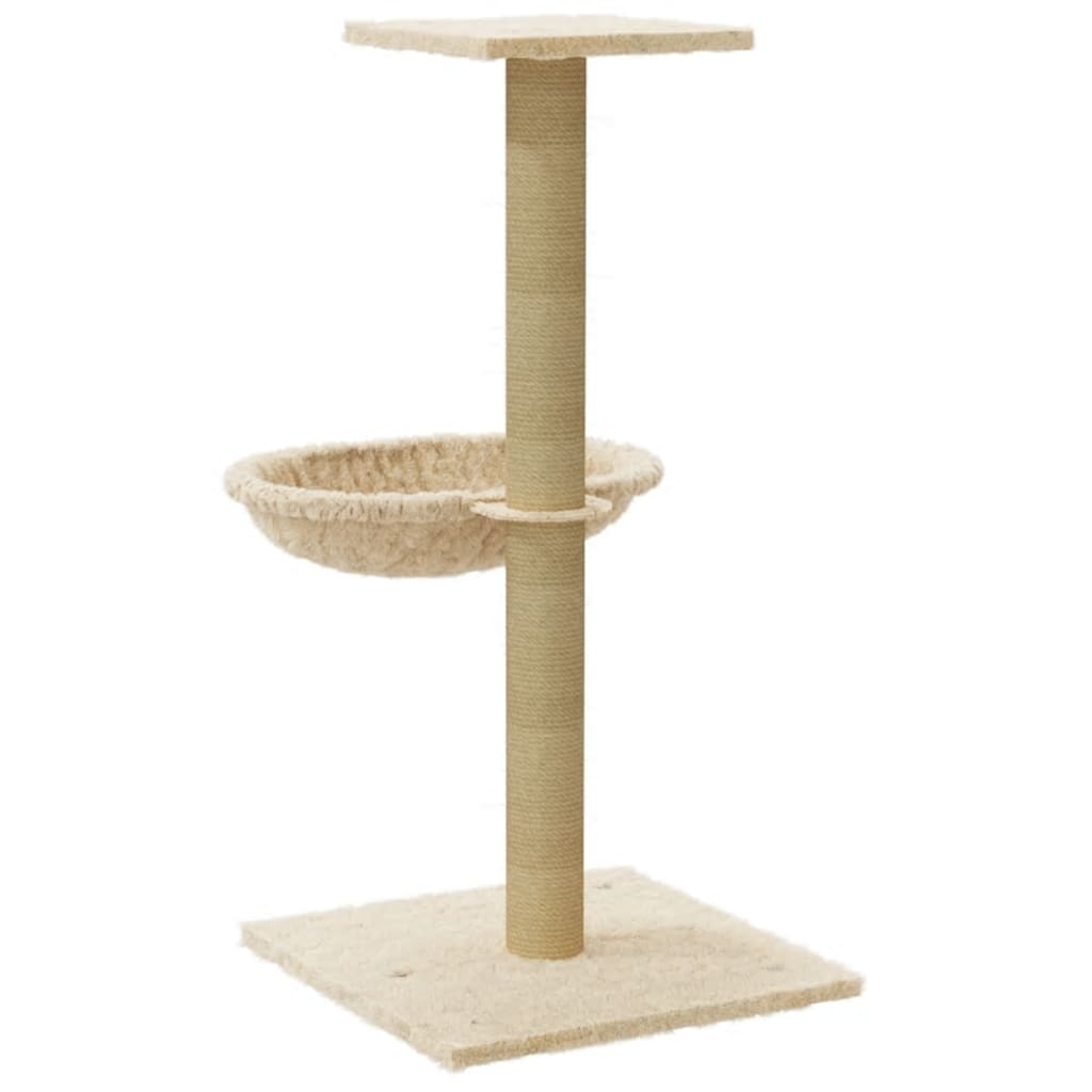 vidaXL Árvore para gatos com poste arranhador sisal 74 cm cinzento