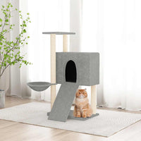vidaXL Árvore para gatos c/ postes arranhadores sisal 96 cm cor creme