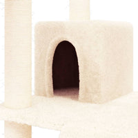 vidaXL Árvore para gatos c/ postes arranhadores sisal 83 cm cor creme