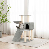 vidaXL Árvore para gatos c/ postes arranhadores sisal 82 cm cor creme