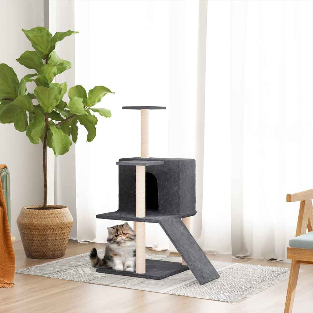 vidaXL Árvore para gatos c/ postes arranhadores sisal 82 cm cor creme