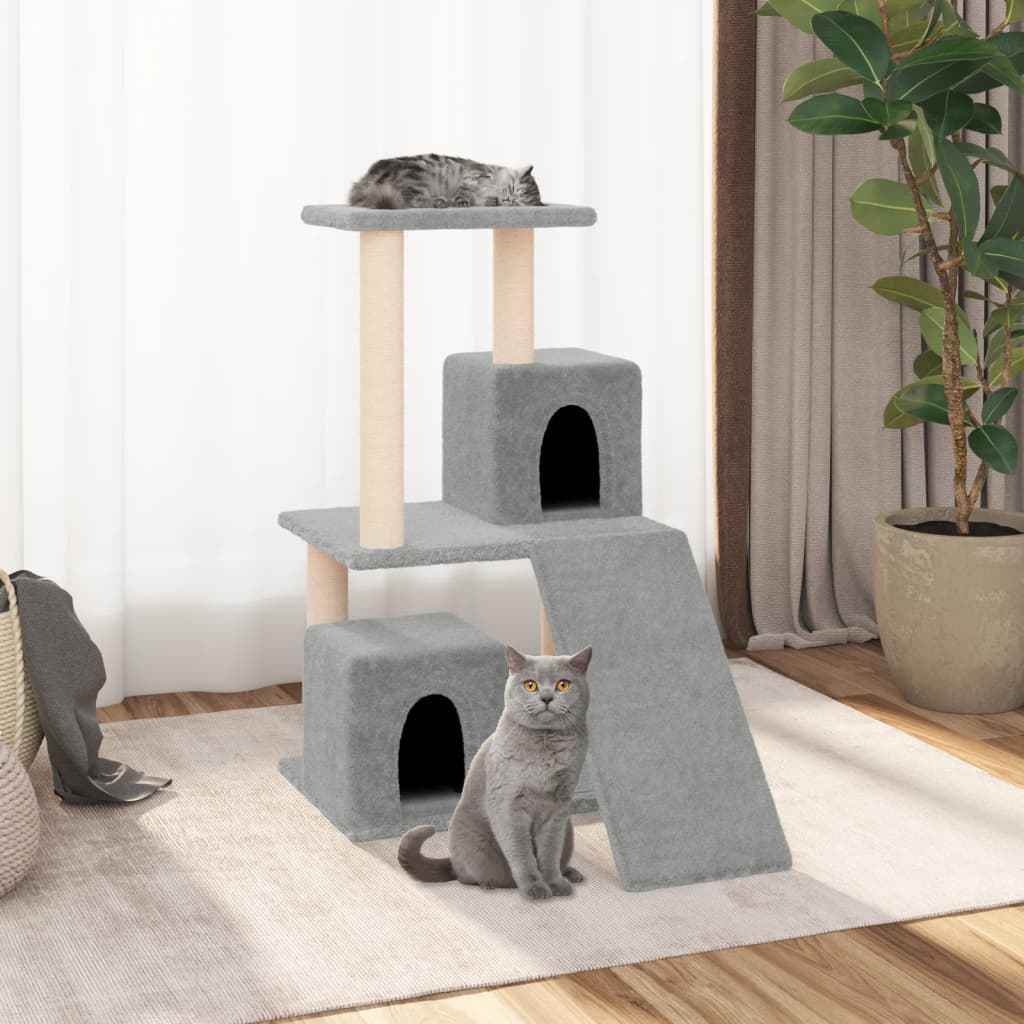 vidaXL Árvore para gatos c/ postes arranhadores sisal 82 cm cor creme