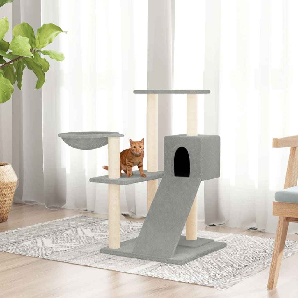 vidaXL Árvore para gatos c/ postes arranhadores sisal 82 cm cor creme