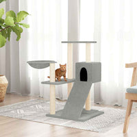 vidaXL Árvore para gatos c/ postes arranhadores sisal 82 cm cor creme