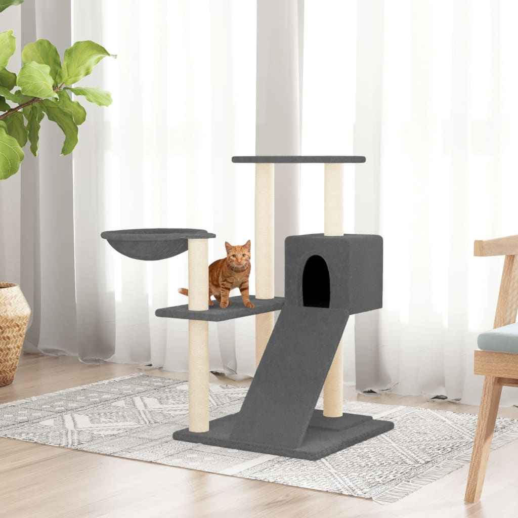 vidaXL Árvore para gatos c/ postes arranhadores sisal 82 cm cor creme