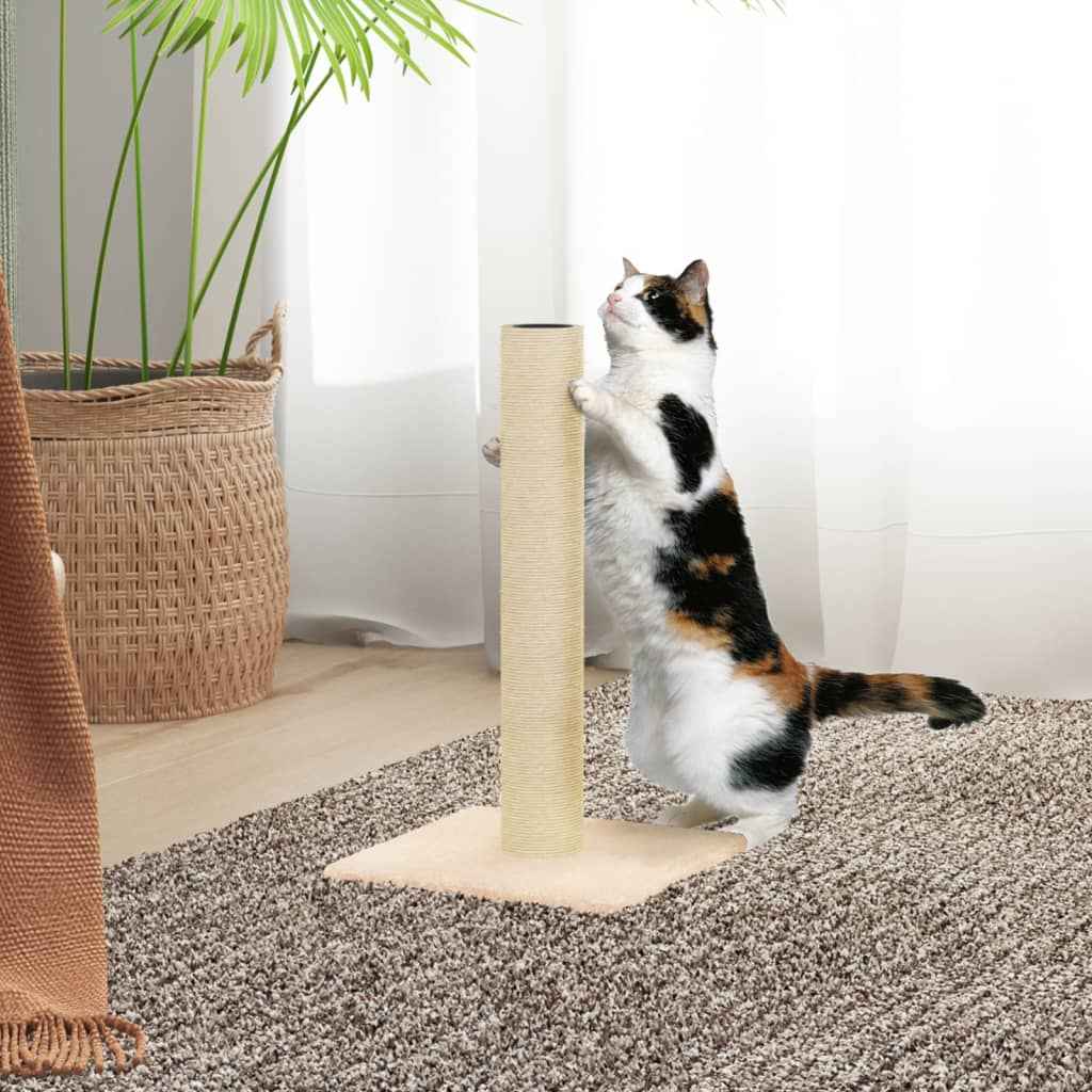 vidaXL Poste arranhador para gatos 22x22x45 cm cor creme
