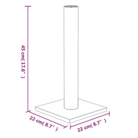 vidaXL Poste arranhador para gatos 22x22x45 cm cor creme