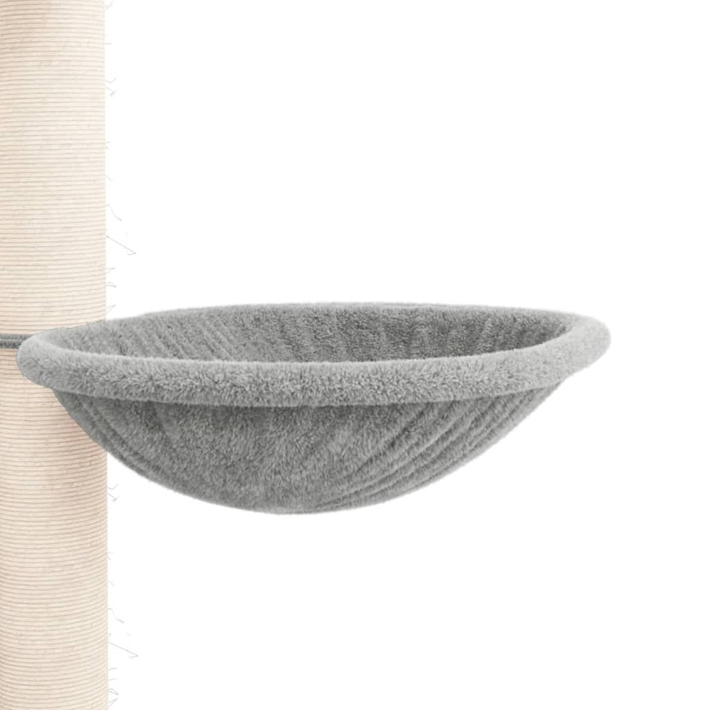 vidaXL Árvore gatos altura ajust. chão-teto 258,5-284,5 cm cinza-claro