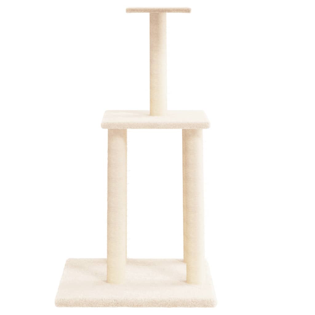 vidaXL Árvore p/ gatos c/ postes arranhadores sisal 85,5cm cinza-claro