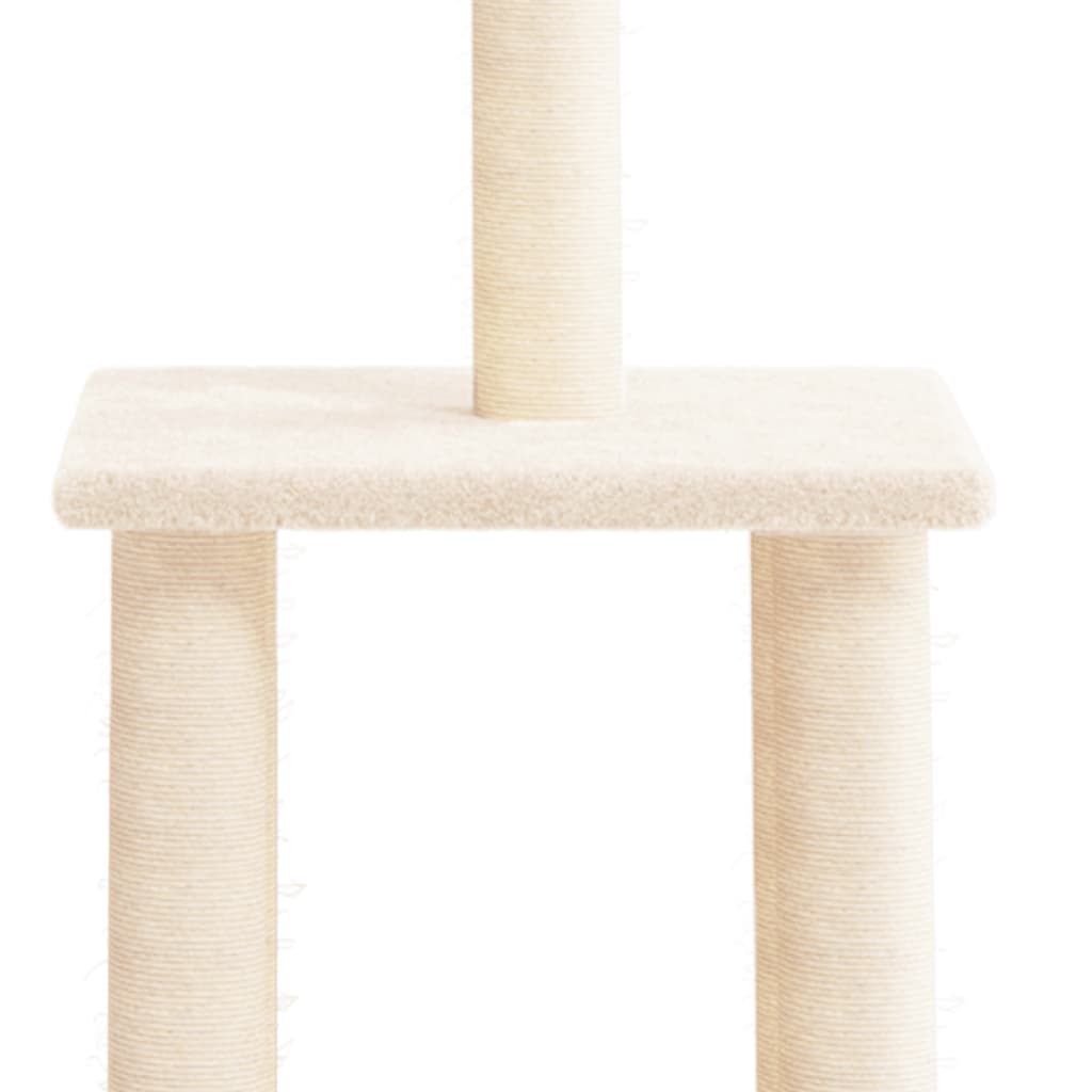 vidaXL Árvore p/ gatos c/ postes arranhadores sisal 85,5cm cinza-claro