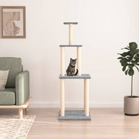 vidaXL Árvore para gatos c/ postes arranhadores sisal 149 cm cor creme