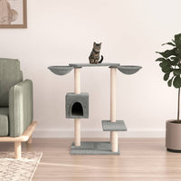 vidaXL Árvore para gatos c/ postes arranhadores 82 cm cor creme