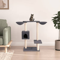 vidaXL Árvore para gatos c/ postes arranhadores 82 cm cor creme