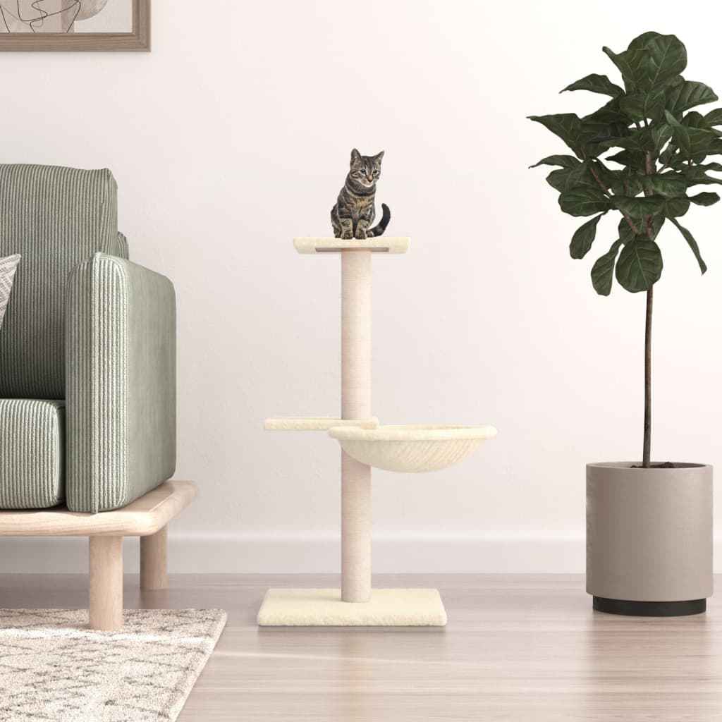 vidaXL Árvore p/ gatos c/ postes arranhadores sisal 72 cm cinza-escuro