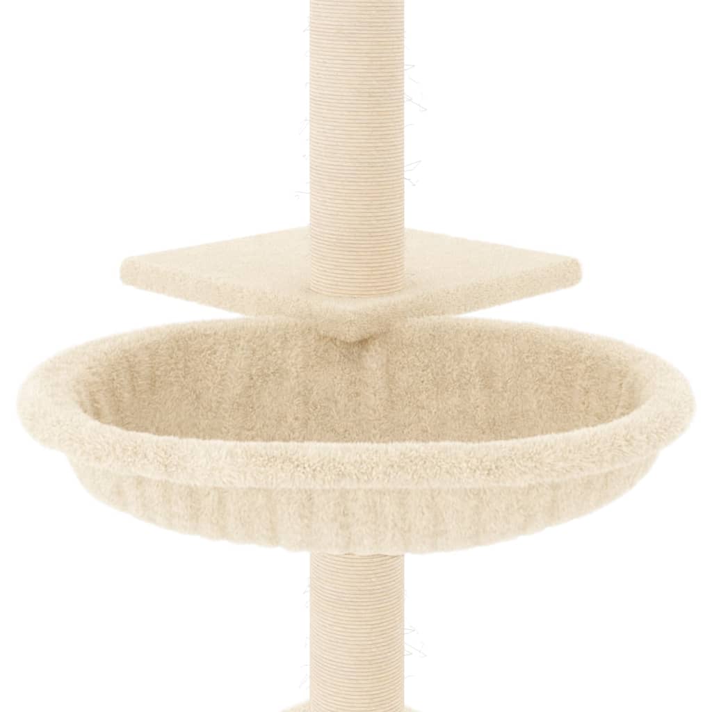 vidaXL Árvore para gatos c/ postes arranhadores sisal 72 cm cor creme
