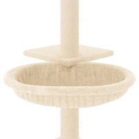 vidaXL Árvore para gatos c/ postes arranhadores sisal 72 cm cor creme
