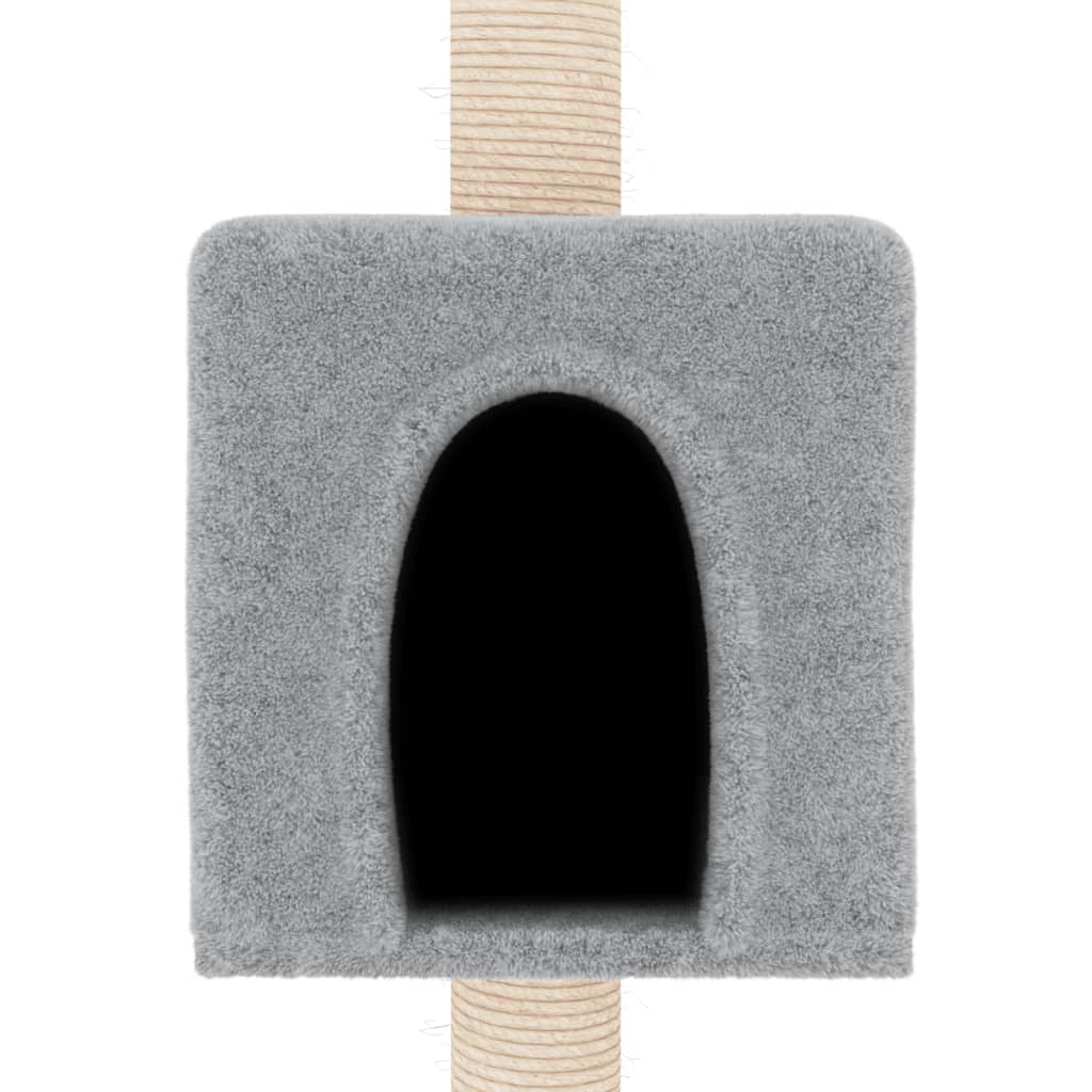 vidaXL Árvore p/ gatos c/ postes arranhadores sisal 180cm cinza-escuro