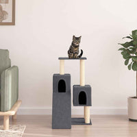 vidaXL Árvore para gatos c/ postes arranhadores sisal 82 cm cor creme