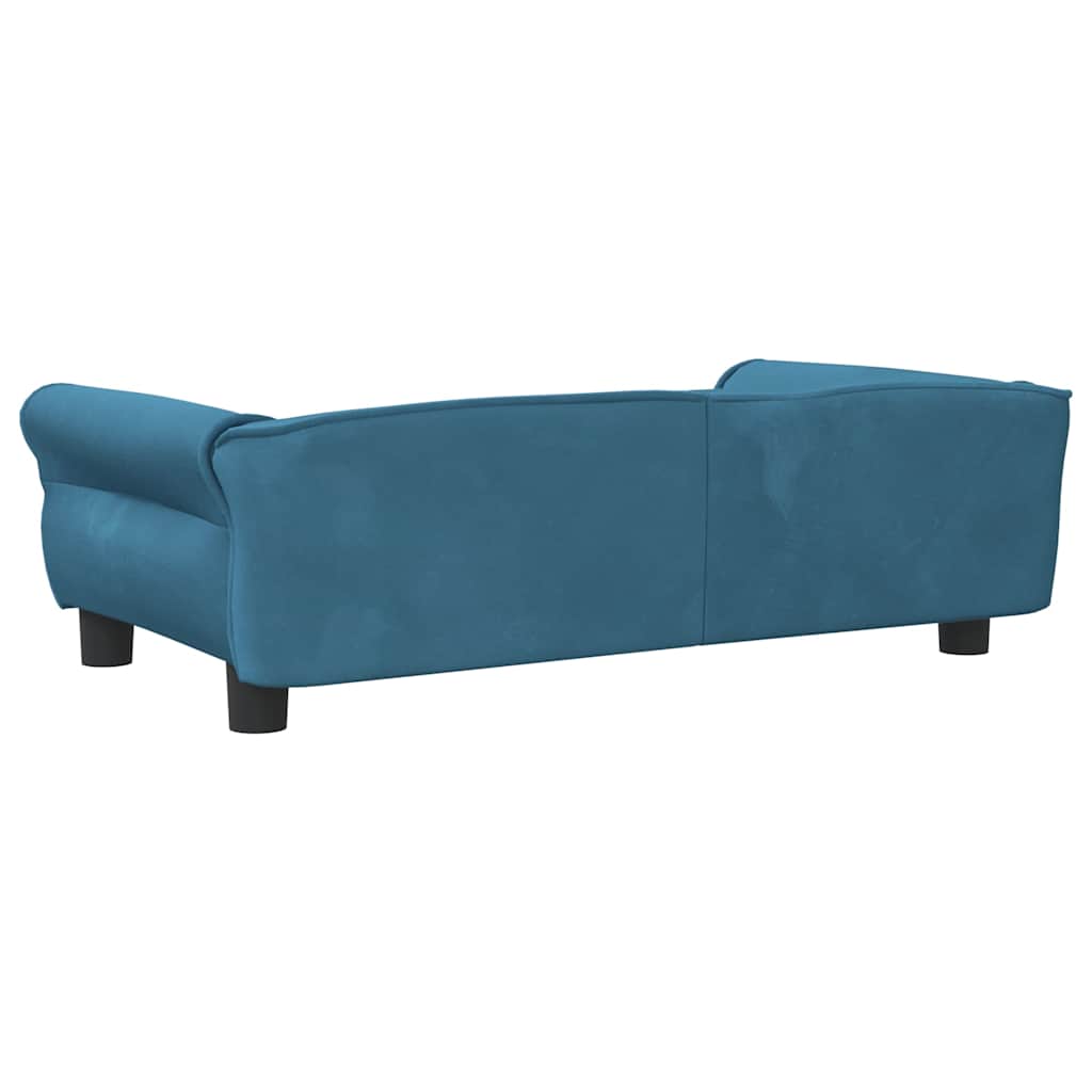 vidaXL Cama para cães 95x55x30 cm veludo azul